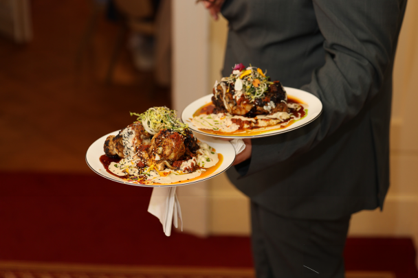 Serving food