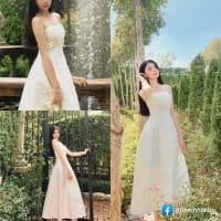 Váy bướm đính kết dáng dài form xòe sang trọng tiệc cưới đi tiệc tại Đà Nẵng size M