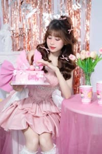 Váy cúp đính đá xòe chụp ảnh sinh nhật sang trọng dáng ngắn nữ đi tiệc tại Đà Nẵng size M
