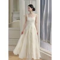 Váy ren hoa 3D phối tơ midi xòe phồng dáng dài đi tiệc đi chơi đi tiệc tại Đà Nẵng size M