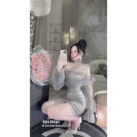 Đầm ôm body ren tơ trễ vai tay dài phong cách sexy dáng ngắn đi tiệc tại Đà Nẵng size M