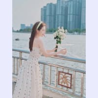 Váy maxi cúp nhún họa tiết hoa nhí dáng dài đi biển, đầm ống cúp ngực nhún chun đi tiệc tại Đà Nẵng size M