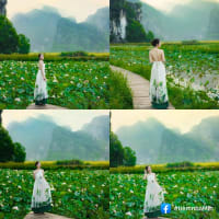 Yếm cô gái xanh hở lưng chất tơ siêu phồng đẹp mùa hè đi tiệc tại Đà Nẵng size M