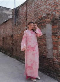 Áo dài rồng thêu truyền thống 4 tà đi tiệc tại Đà Nẵng size M