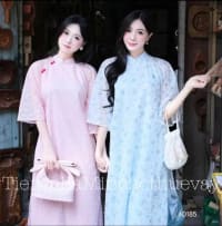 Áo dài XANH 4 tà HAVANA đi tiệc tại Đà Nẵng size M