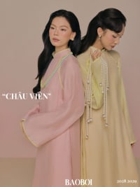 Áo dài hồng BAOBOI đi tiệc tại Đà Nẵng size M