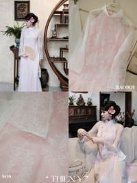 Aó dài BAOBOI ren 4 tà đi tiệc tại Đà Nẵng size M