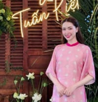 áo dài cách tân dáng xuông 4 tà MINZY đi tiệc tại Đà Nẵng size M