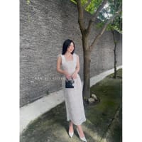 Váy midi ren 2s cao cấp dáng dài đi tiệc tại Đà Nẵng size M