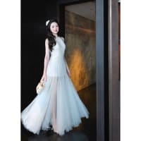 Váy yếm ren lông phối lưới KHANHTHU đi tiệc tại Đà Nẵng size M