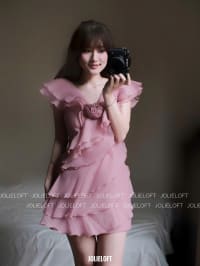Jolie Loft - Váy BLOOM Dress hồng đi tiệc tại Đà Nẵng size M