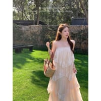 Váy maxi đi biển dáng xòe babydoll - SÓNG BIỂN đi tiệc tại Đà Nẵng size M