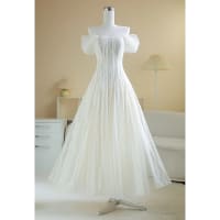 SÒ VINTAGE - CICELA đầm ren xòe trễ vai phối lưới kèm chân váy bảo hộ đi tiệc tại Đà Nẵng size M