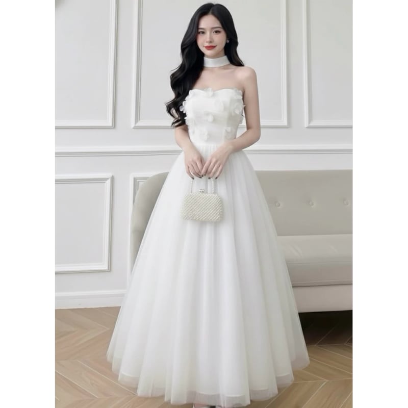 Váy LƯỚI PHỐI TAPTA DÂY CỔ ĐI CHƠI, ĐI TIỆC, ĐẦM ĐI ĂN CƯỚI, ĐI SINH NHẬT SANG CHẢNH đi tiệc tại Đà Nẵng size M
