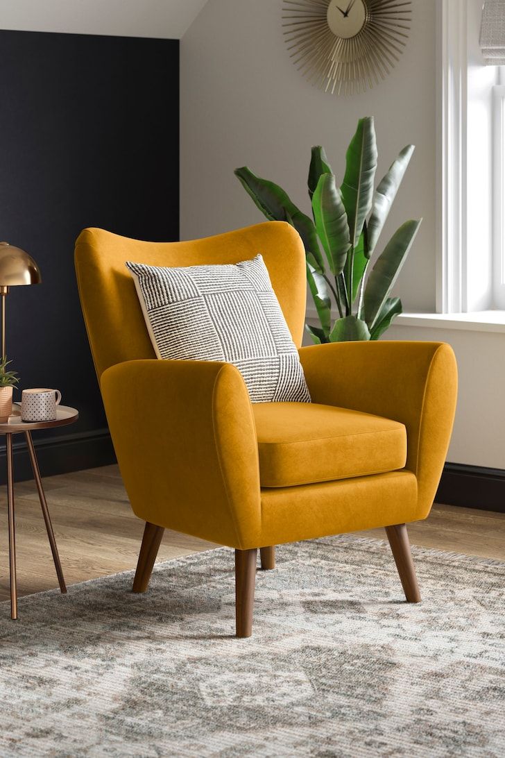 Mustard Wingback Accent Chair - Pair Price - related chair at AM Sofa Studio Lahore