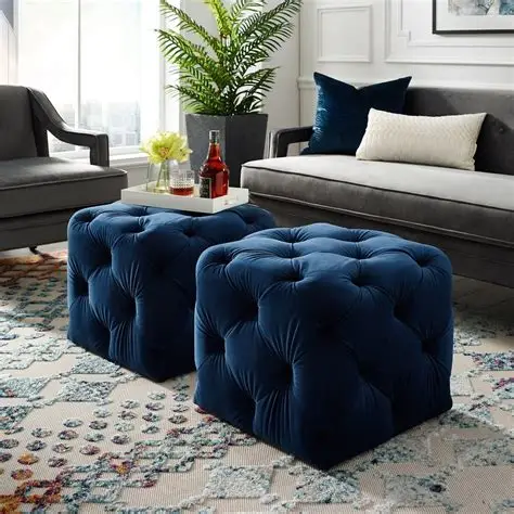 Modern Fabric Ottoman - related ottoman at AM Sofa Studio Lahore