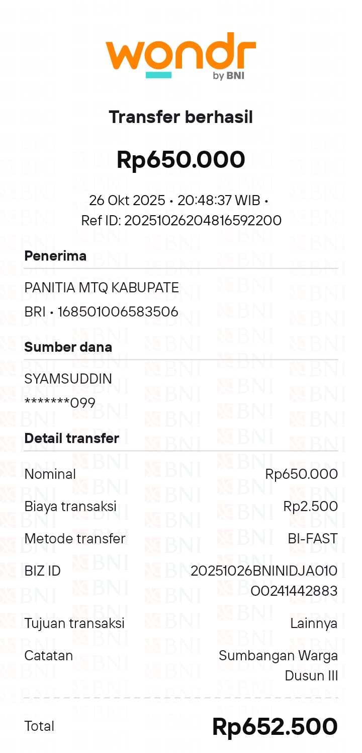 Bukti Transfer 6