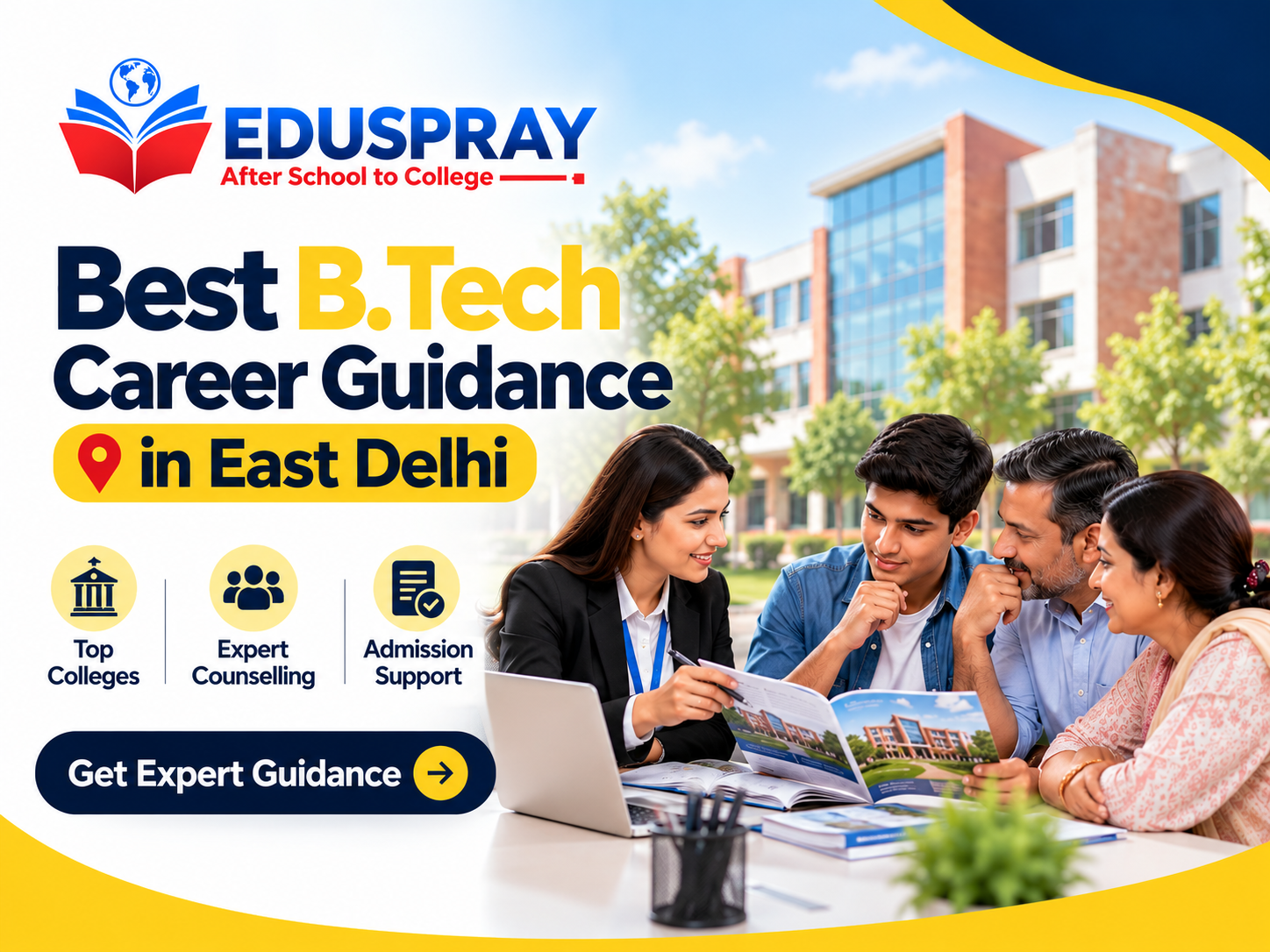 Best B.Tech Career Guidance in East Delhi | Eduspray India