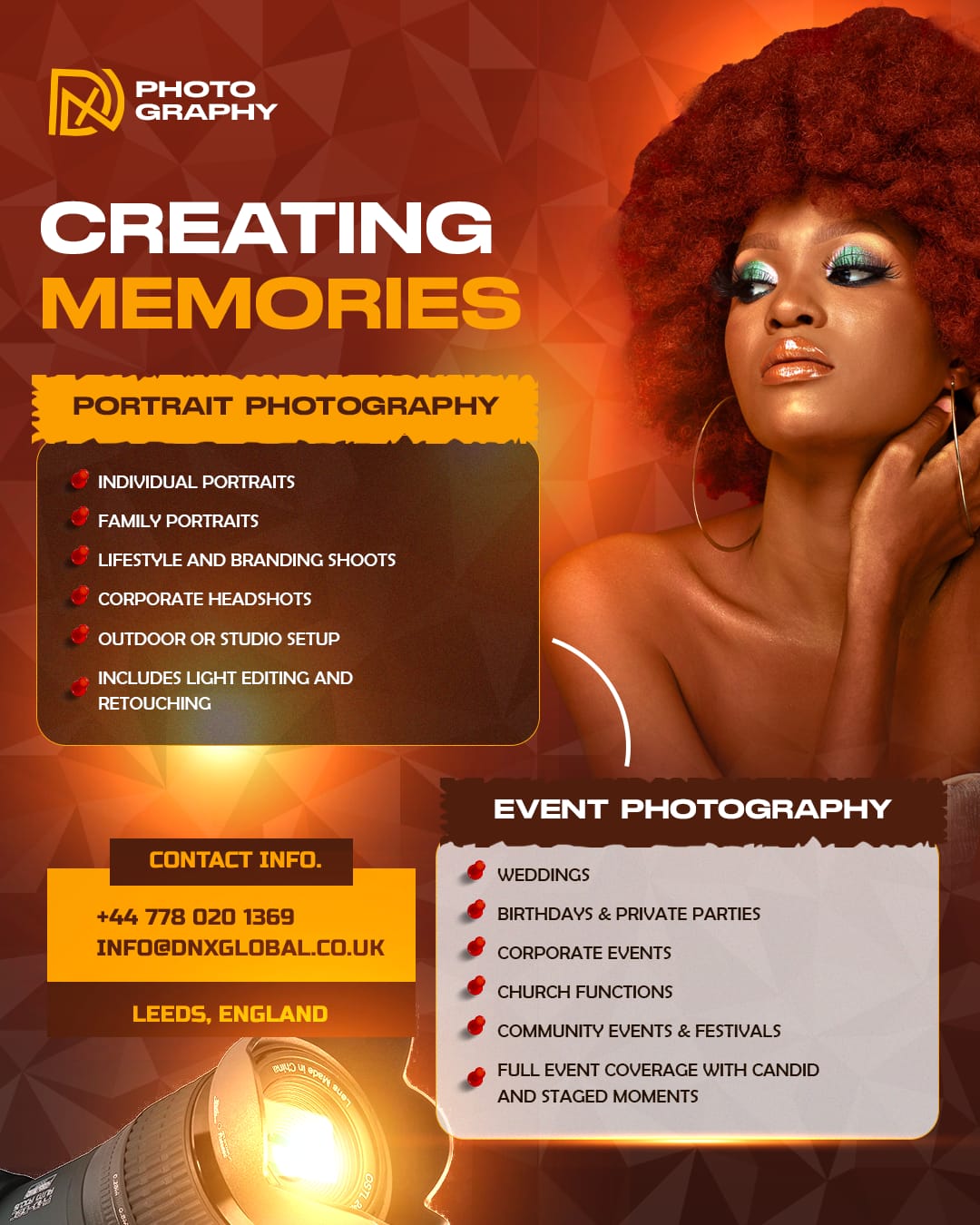 Studio contact desk with moody lighting