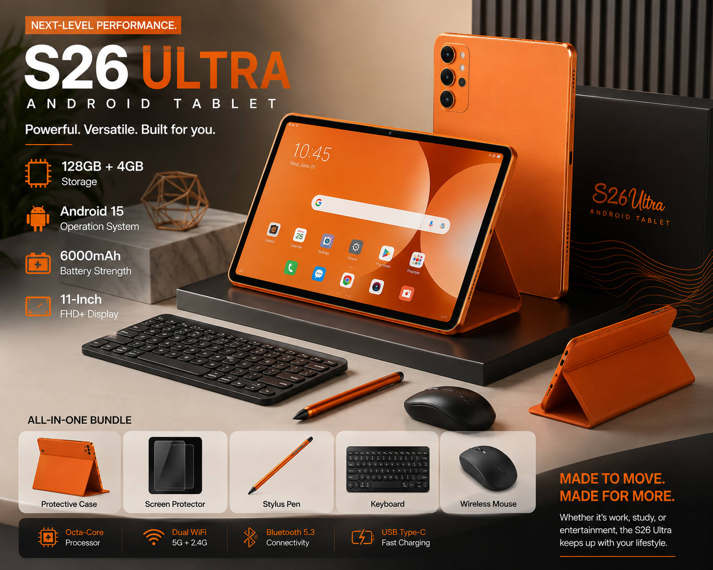 Android S26 Ultra Tablet (128GB + 4GB) - Image 1