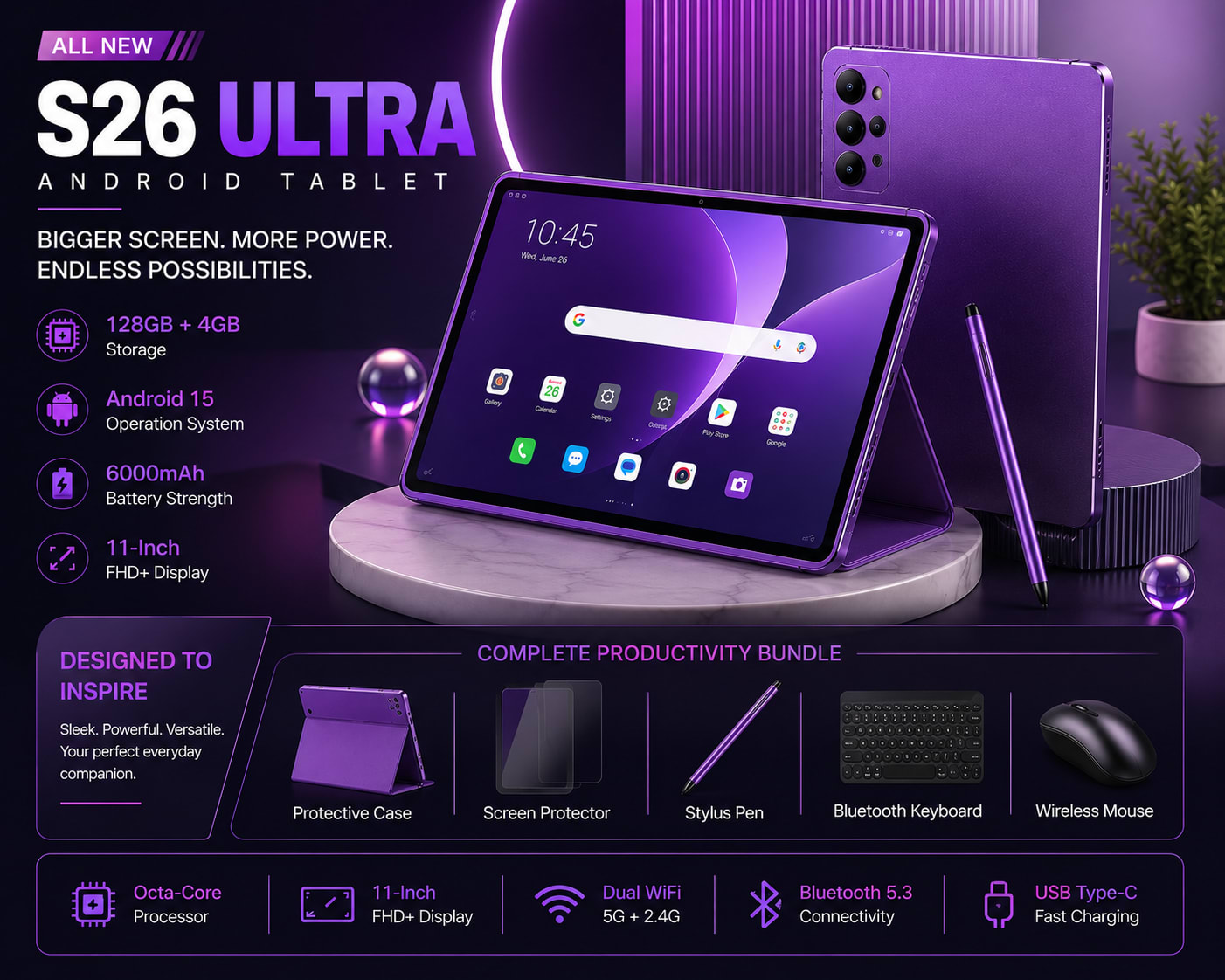 Android S26 Ultra Tablet (128GB + 4GB) - Image 2