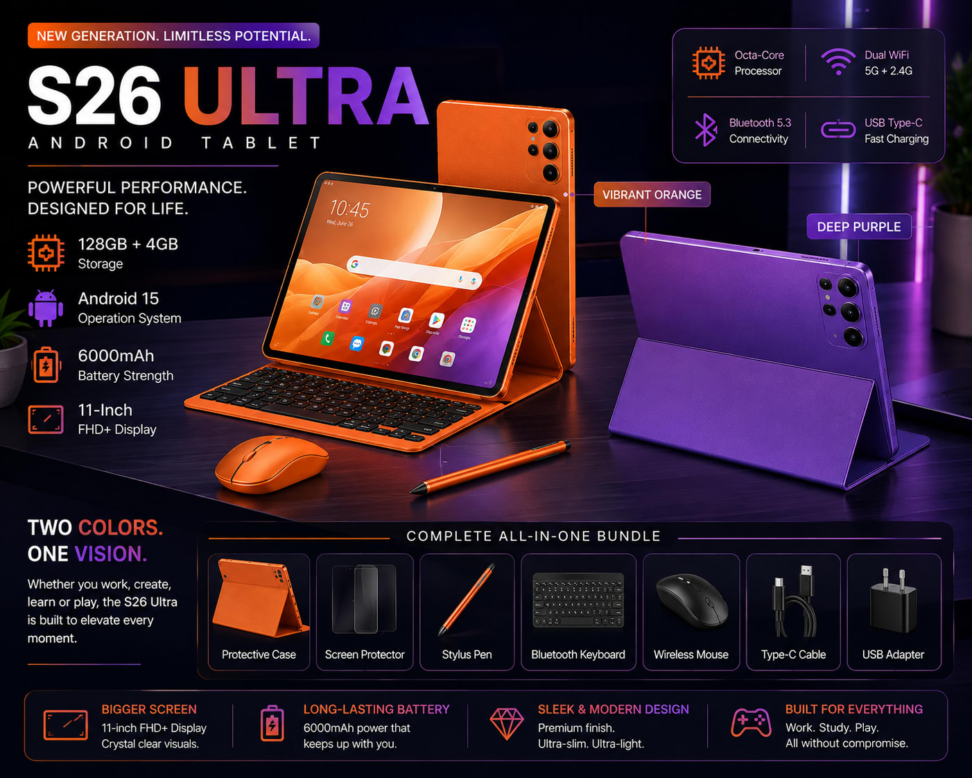 Android S26 Ultra Tablet (128GB + 4GB) - Image 5