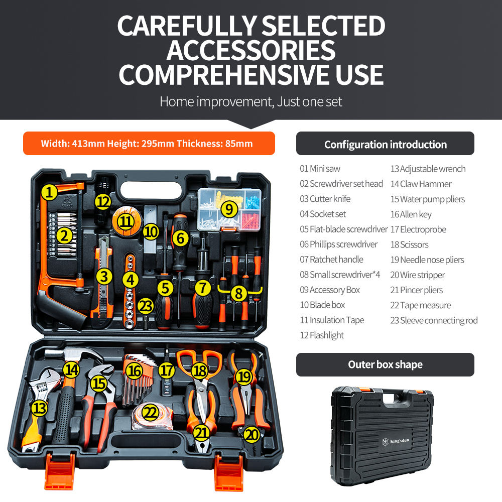 Pro Fix 102 piece Home & Auto Tool Kit - Image 3