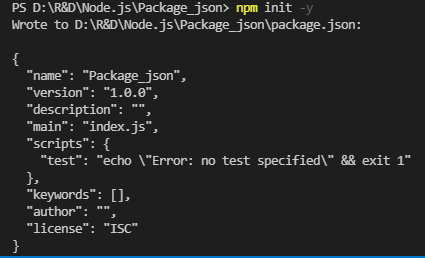 initialize npm