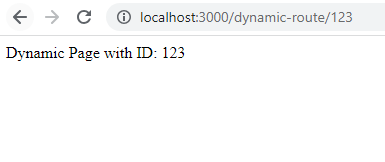 Test the dynamic route