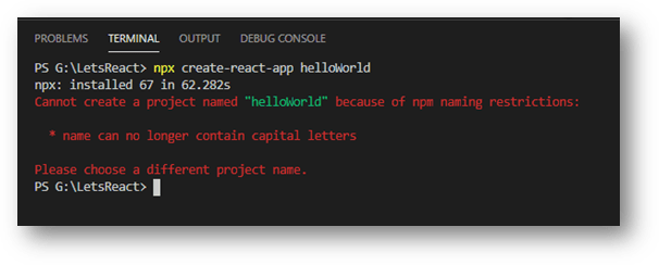 create-react-app rules