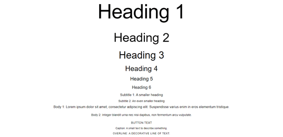 Typography variants