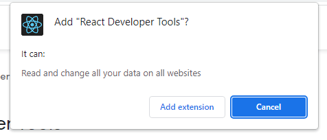 Confirmation to add the extension