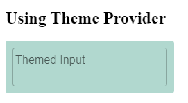 Textfield using Theme Provider