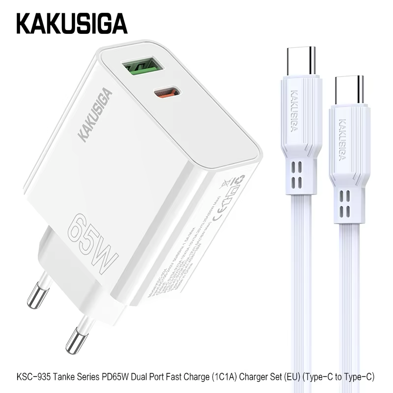 KSC-1253 BAOCHENG PD20W+QC3.0 charger set (EU) (Type-C to Type-C)