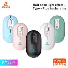 JW-D226 RGB 2.4G Bluetooth Dual-mode charging mouse black
