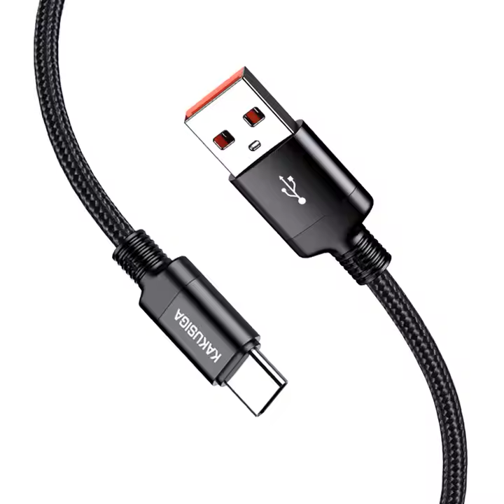 KSC-967 SHUMING PD60W smart charging data cable (Type-C to Type-C) black