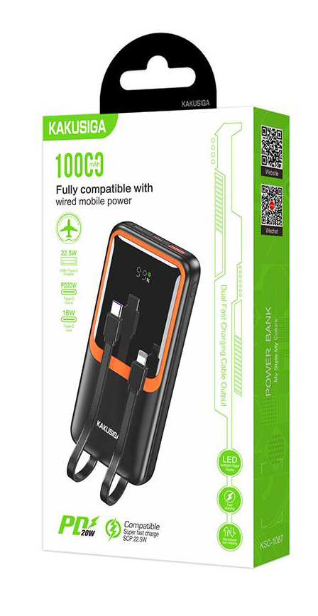 Kakusiga KSC-1087 Black 10.000mah