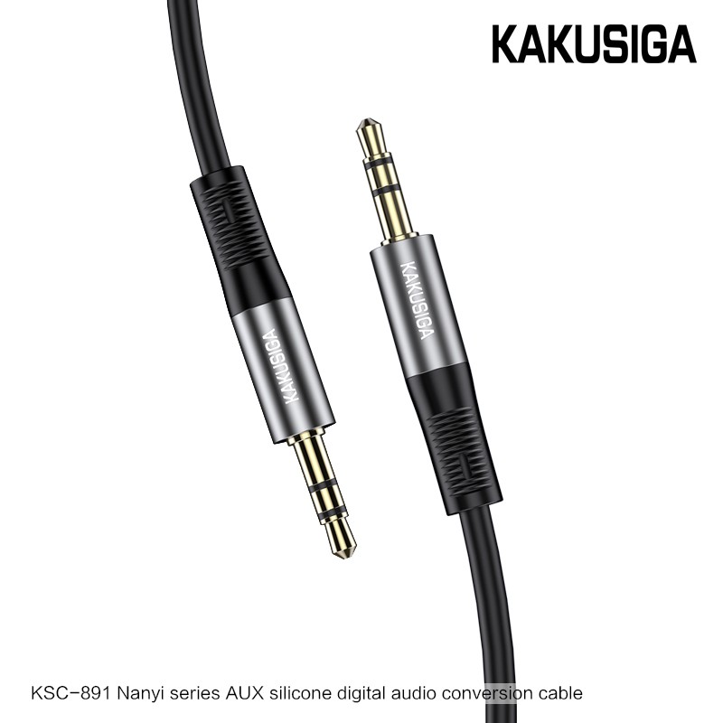 KSC-891 NANYI silicone AUX audio conversion cable (3.5mm) black