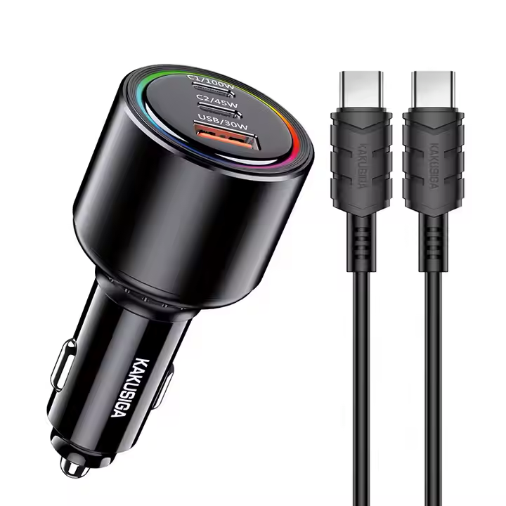 KSC-1172 WEIYE three- port 175W (2C1A) car charger (Type-C to Type-C)