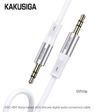 KSC-891 NANYI silicone AUX audio conversion cable (3.5mm) white