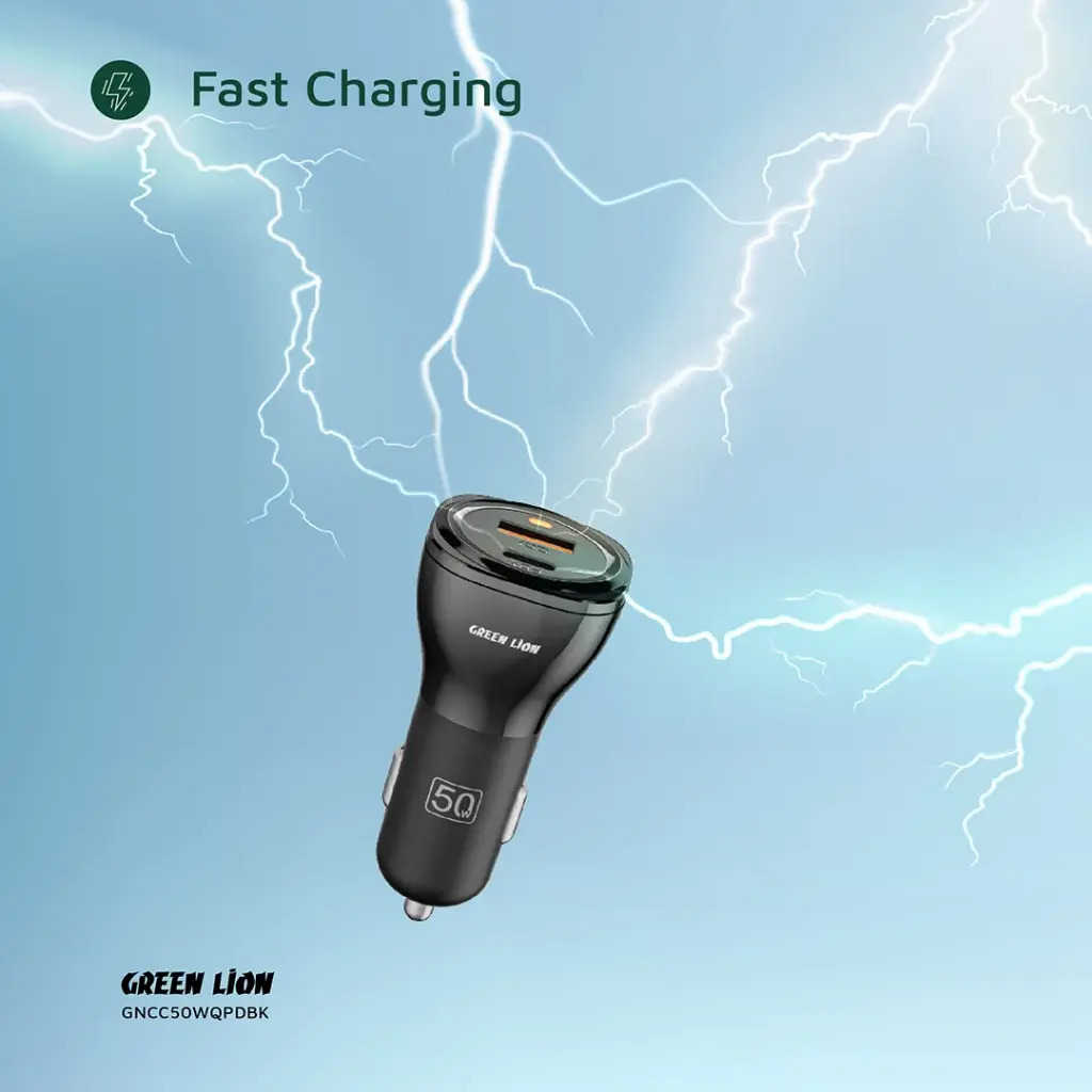 Green Lion Dual Port Charger 50w Lightning GLC-5