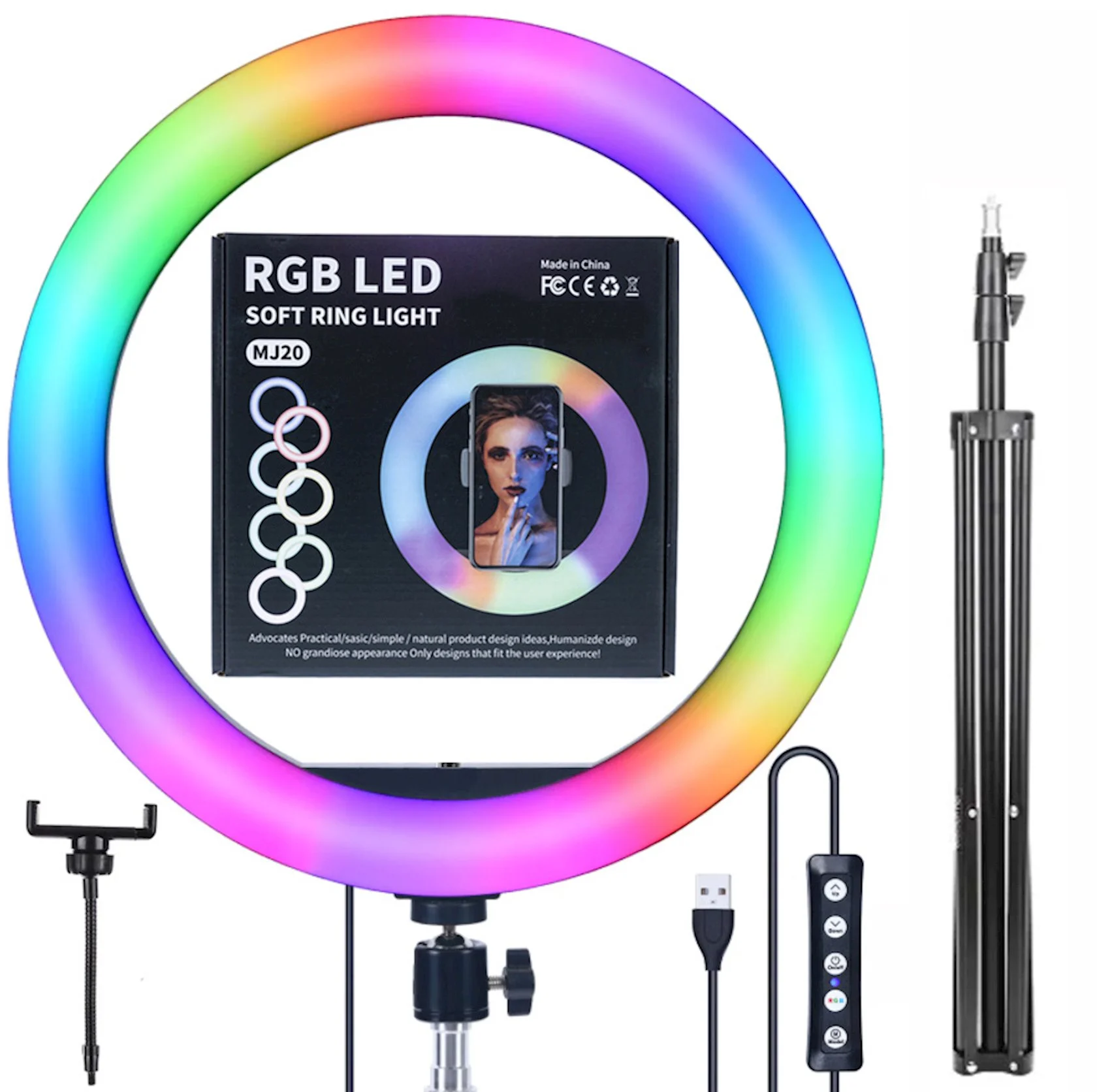 LED Lampa MJ26 (RGB Ring Light)