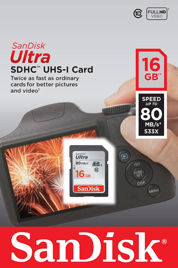 SanDisk Ultra 16GB SDHC – Yaddaş Kartı