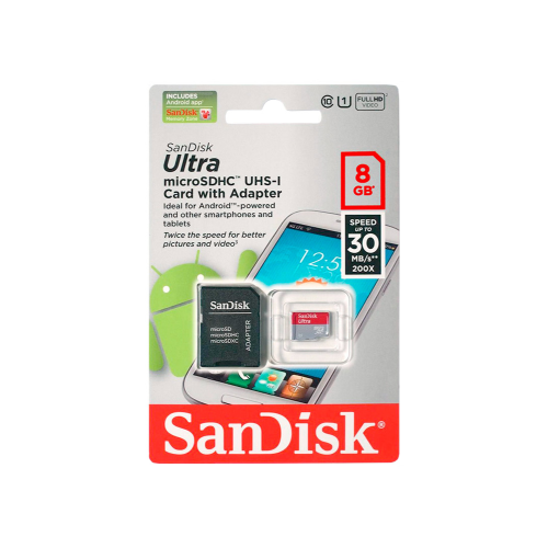 SanDisk Ultra 8GB MicroSDHC + Adapter 