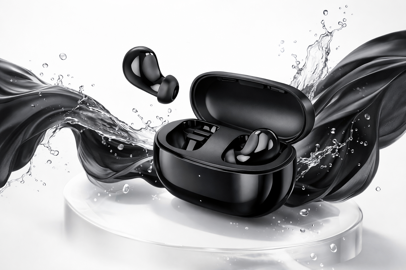 KSC-1465 black Simsiz Bluetooth Qulaqlıq – Suya Davamlı, Mini Dizayn, Güclü Səs