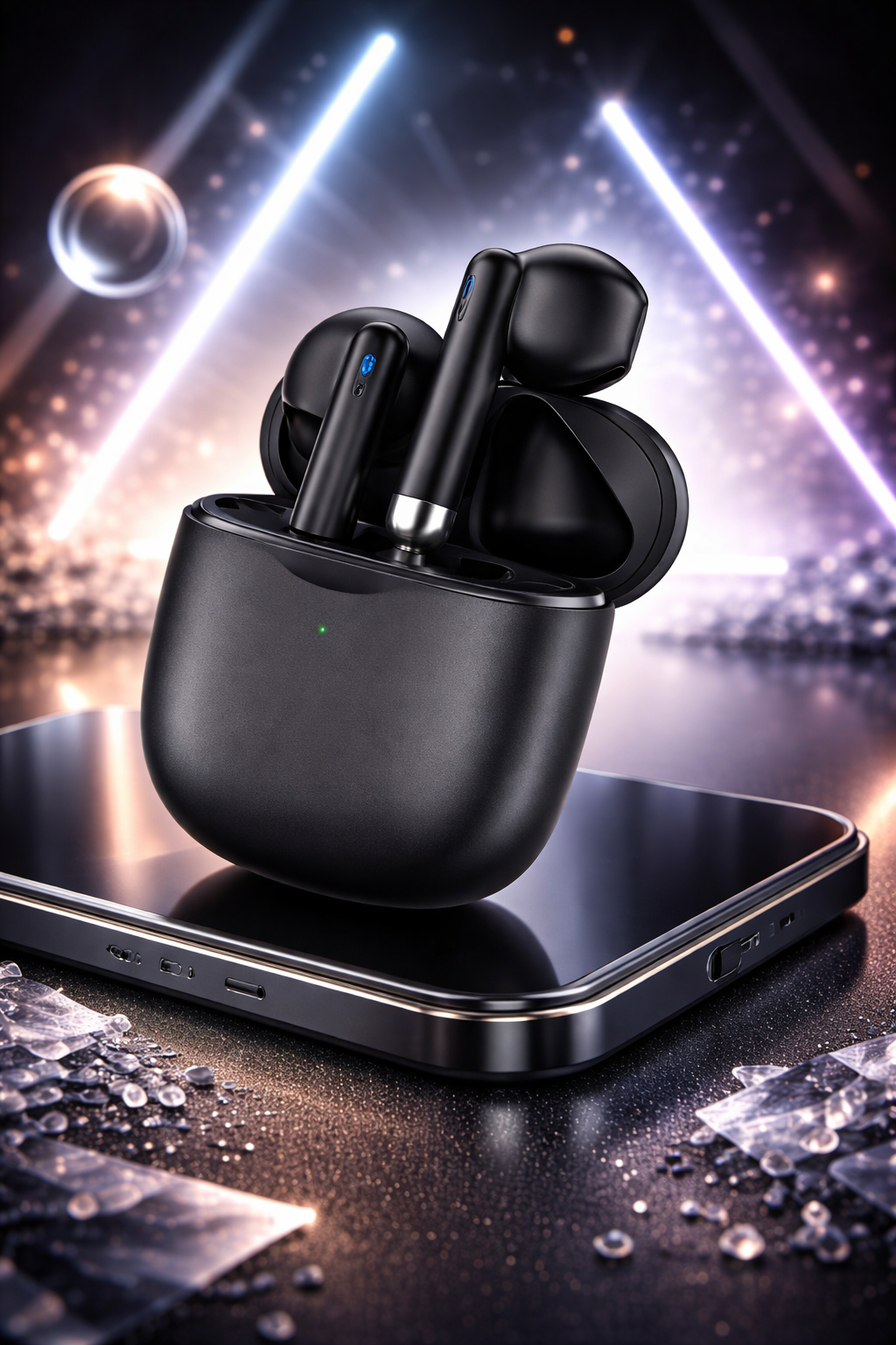 A608 Black Simsiz Bluetooth Qulaqlıq – TWS, Bluetooth 5.3, Suya Davamlı