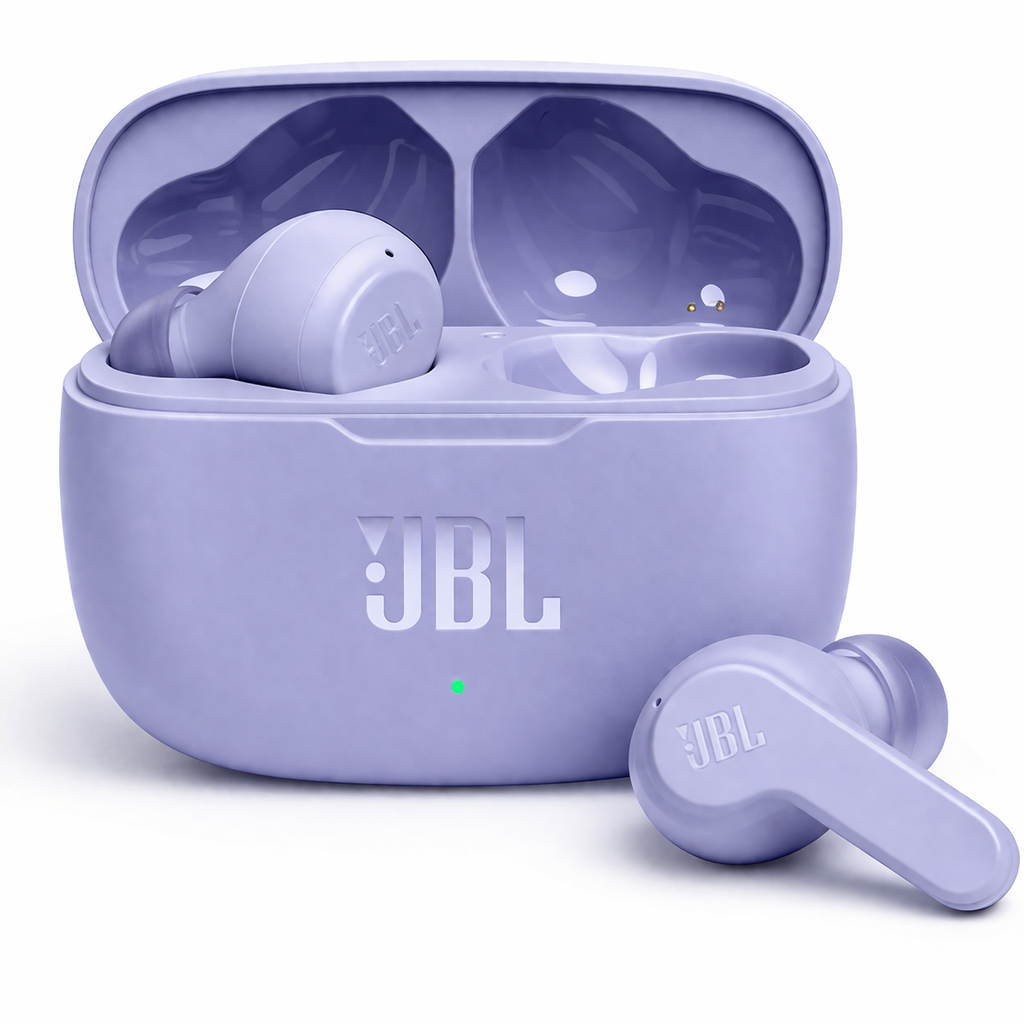 JBL Wave 200 TWS Purple – Simsiz Bluetooth Qulaqlıq, Deep Bass, Rahat Dizayn