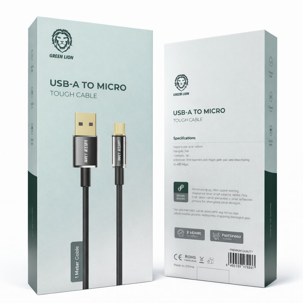 Green Lion USB-A to Micro Kabel – Tough Cable, Fast Charge