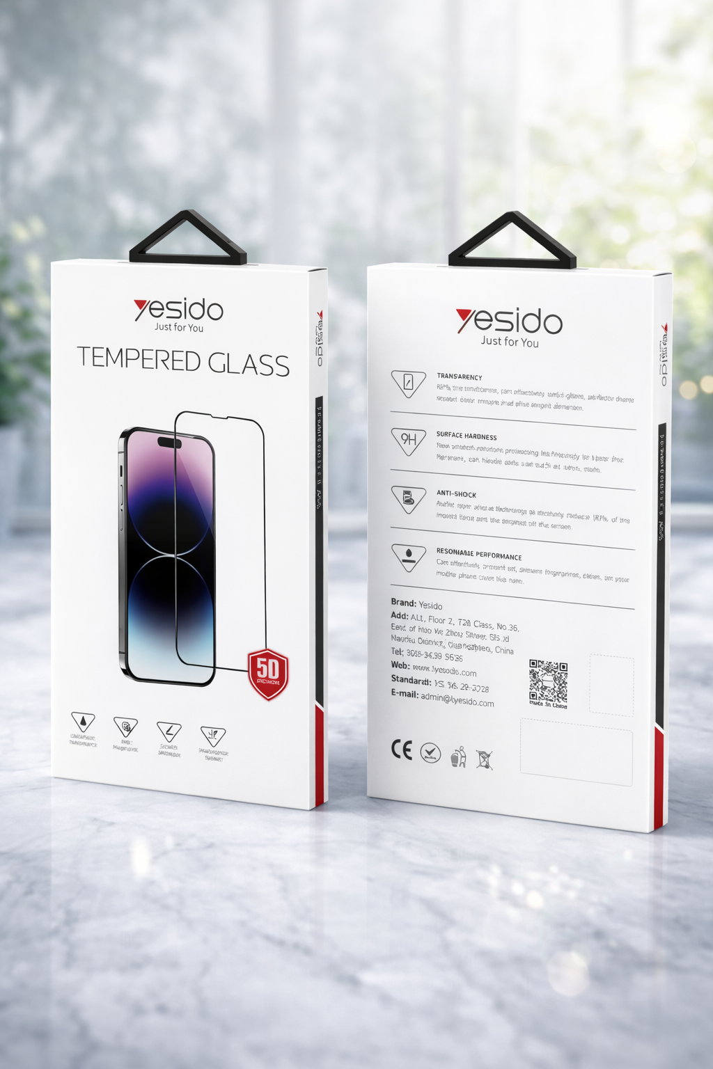 Yesido SC20 iPhone 15 Pro Max Tempered Glass – 5D Tam Qoruma
