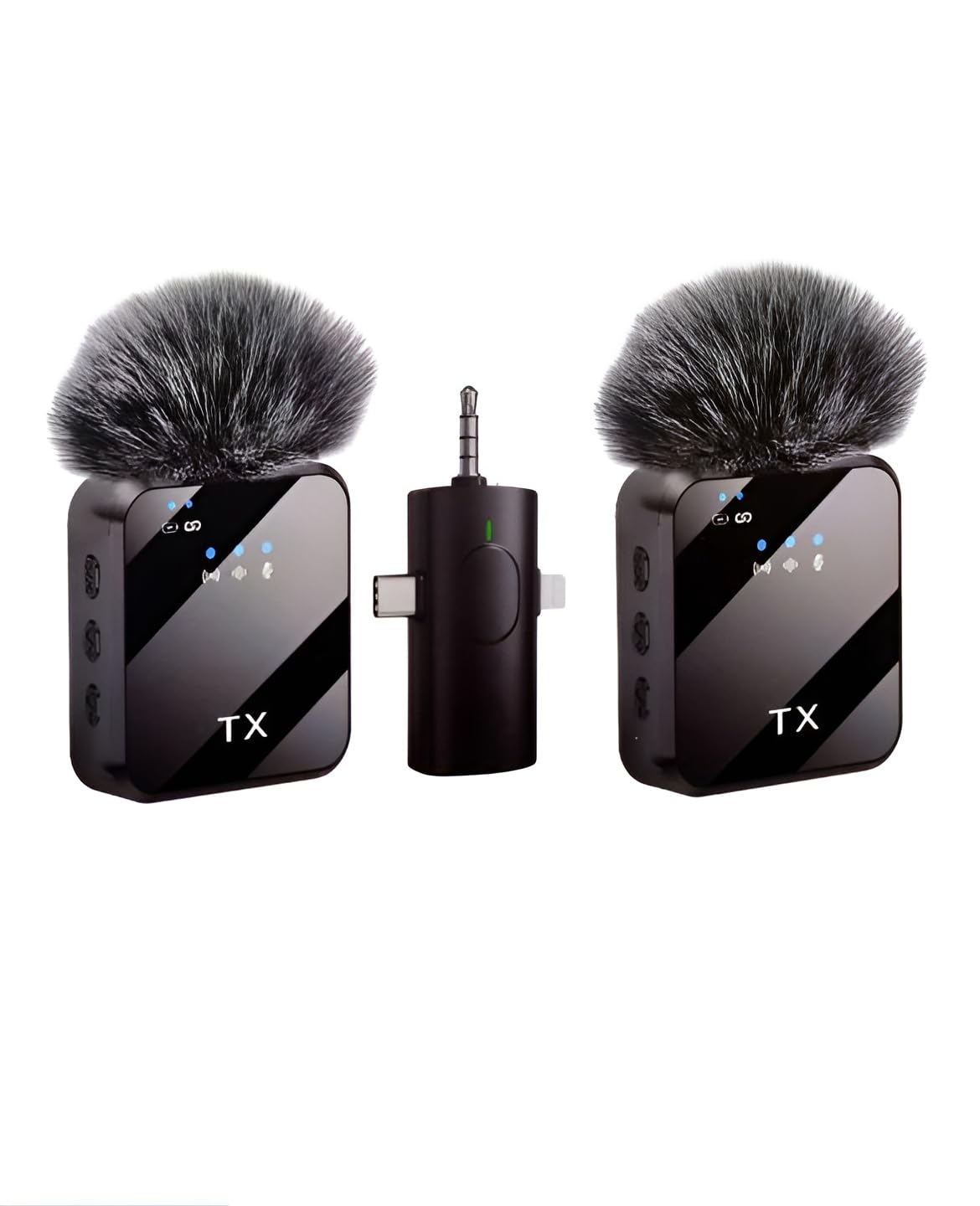 BKN F11-2 3-in-1 Simsiz Lavalier Mikrofon (Noise Cancellation)